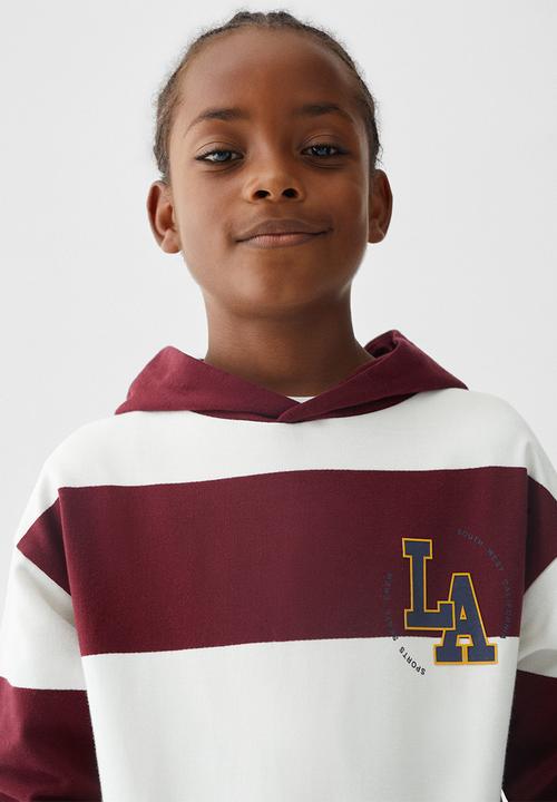 MANGO - Sweatshirt academy - bordeaux