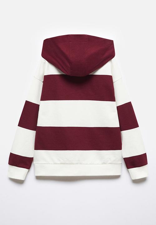 MANGO - Sweatshirt academy - bordeaux