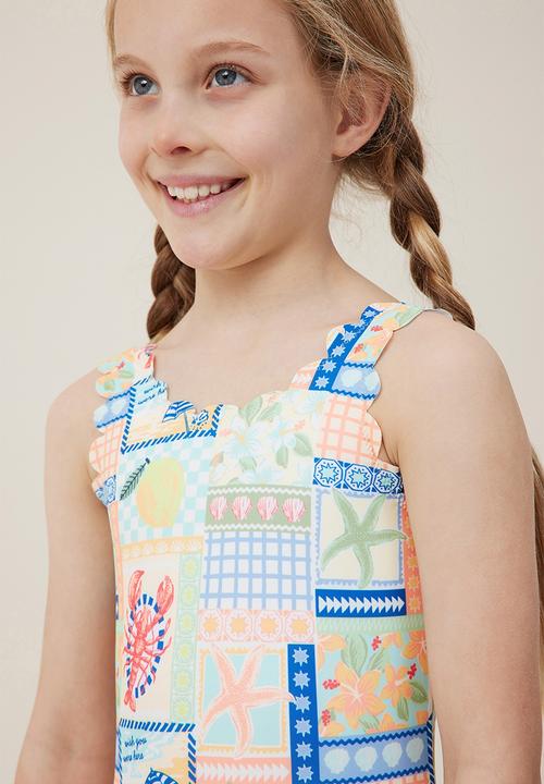 Cotton On - Emmie one piece - amalfi stamp
