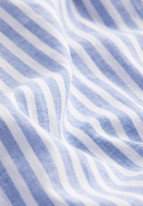 H&M - Linen-blend tunic dress - blue