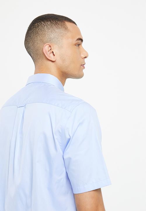 Pringle of Scotland - Ethan short sleeve classic shirt - mid blue