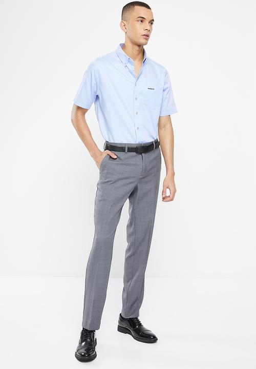 Pringle of Scotland - Ethan short sleeve classic shirt - mid blue