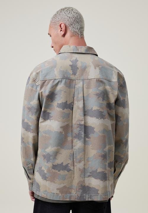 Cotton On - Heavy overshirt - camo ripstop 
