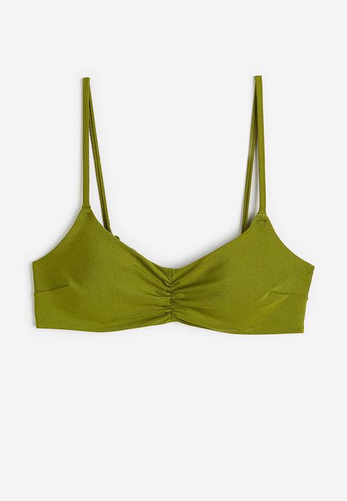 H&M - Padded bikini top - green