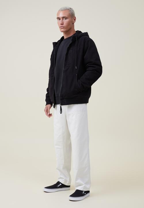 Cotton On - Hooded carpenter jacket - black 