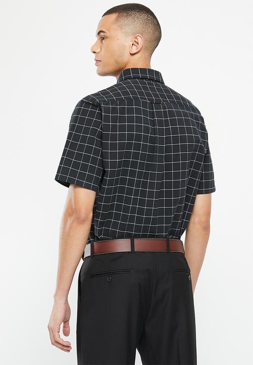 Pringle of Scotland - Oscar short sleeve classic oxford shirt - black
