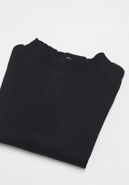 MANGO - T-shirt turbob - black