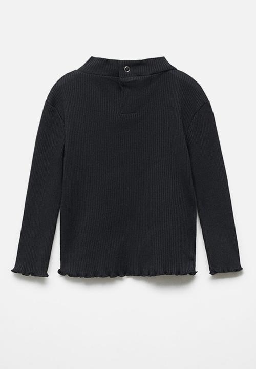 MANGO - T-shirt turbob - black