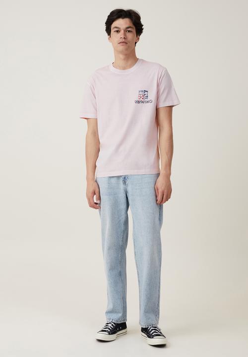 Cotton On - Premium loose fit art T-shirt - iced lilac/unwind 