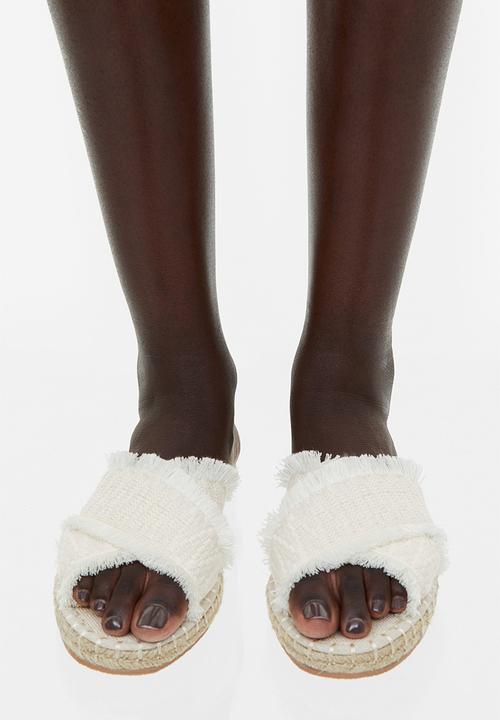 H&M - Espadrille slides - white