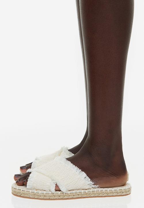 H&M - Espadrille slides - white