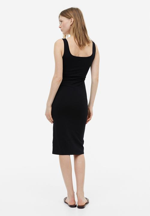 H&M - Jersey bodycon dress - black