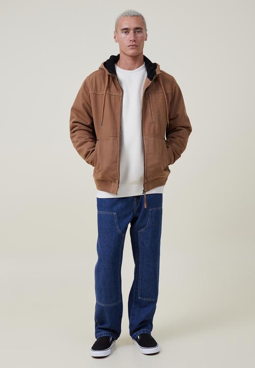 Cotton On - Hooded carpenter jacket - tobacco 