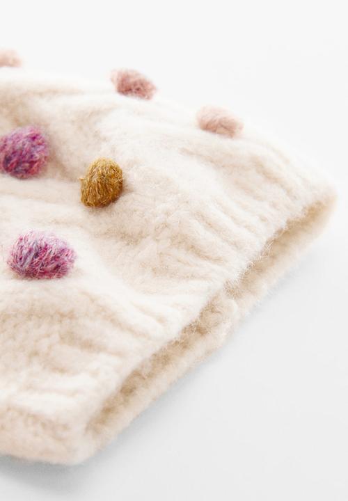 MANGO - Hat bolitas - light brown
