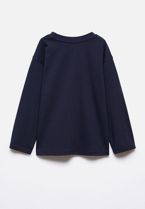 MANGO - T-shirt pygorra - navy