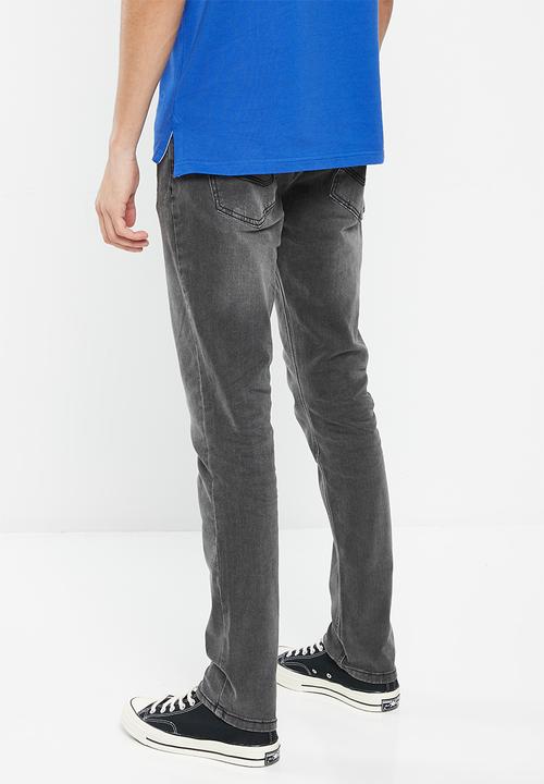 Aca Joe - Mens Aca joe stretch denim skinny leg jeans - midnight grey