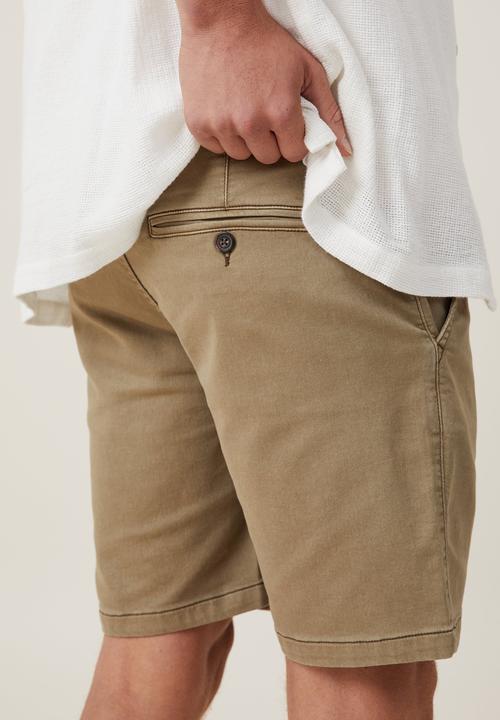 Cotton On - Corby chino short - washed khaki 
