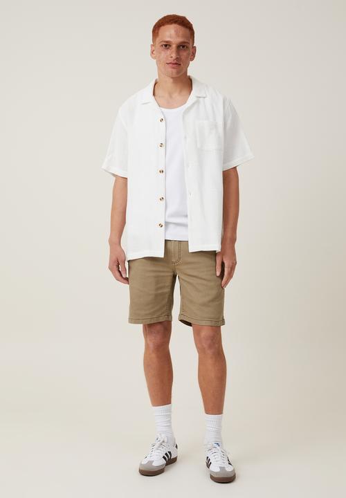 Cotton On - Corby chino short - washed khaki 