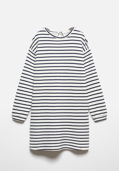 MANGO - Dress stripes - navy