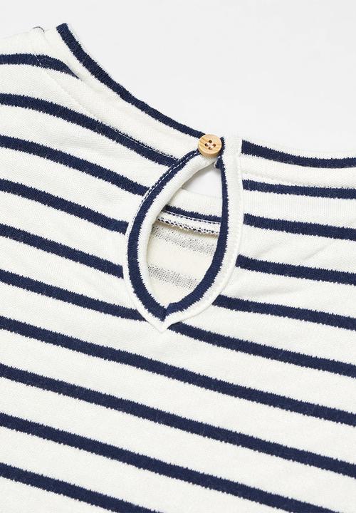 MANGO - Dress stripes - navy