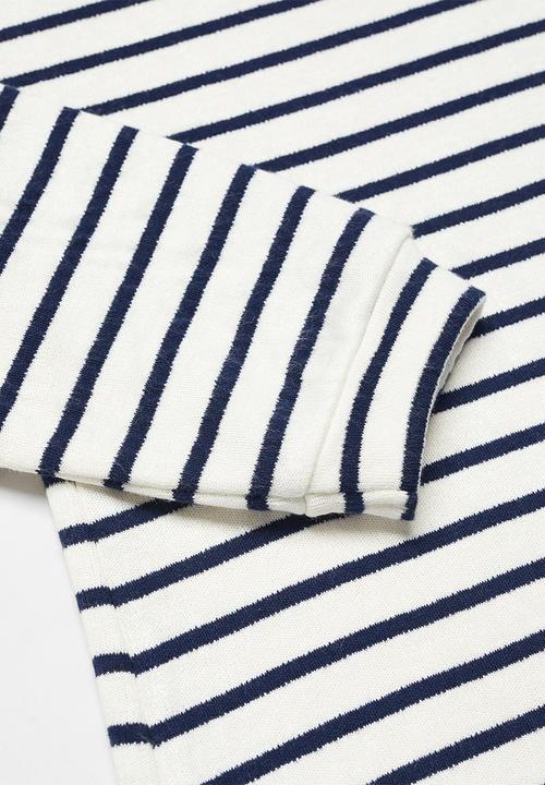 MANGO - Dress stripes - navy