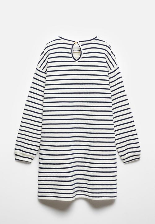 MANGO - Dress stripes - navy