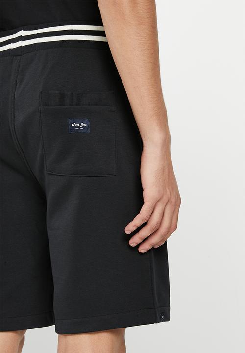Aca Joe - Mens aca joe french terry printed elasticated - caviar