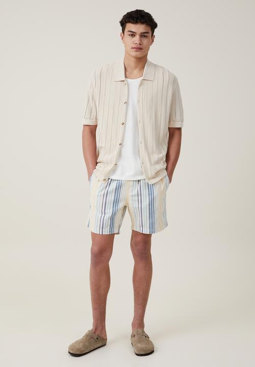 Cotton On - Easy short - blue busy stripe 