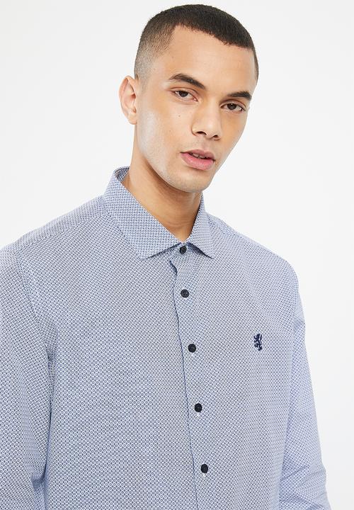 Pringle of Scotland - Gibson l/s shirt - mid blue