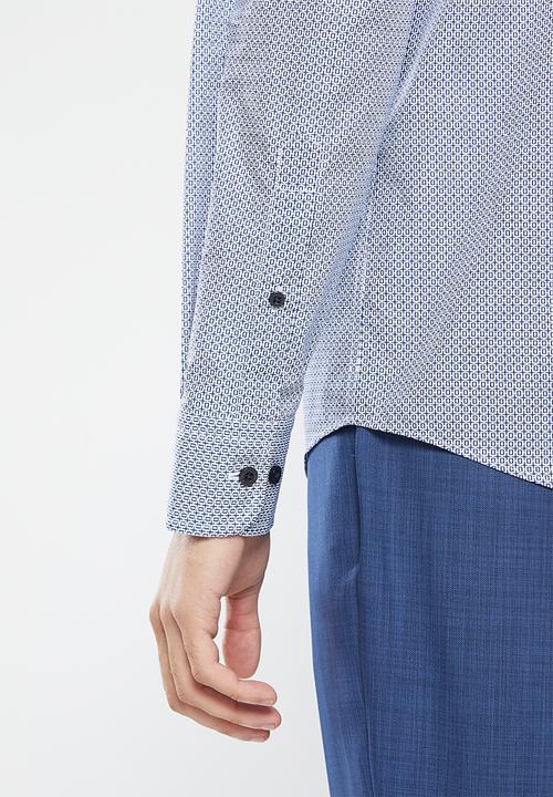 Pringle of Scotland - Gibson l/s shirt - mid blue