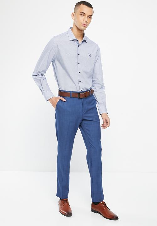 Pringle of Scotland - Gibson l/s shirt - mid blue