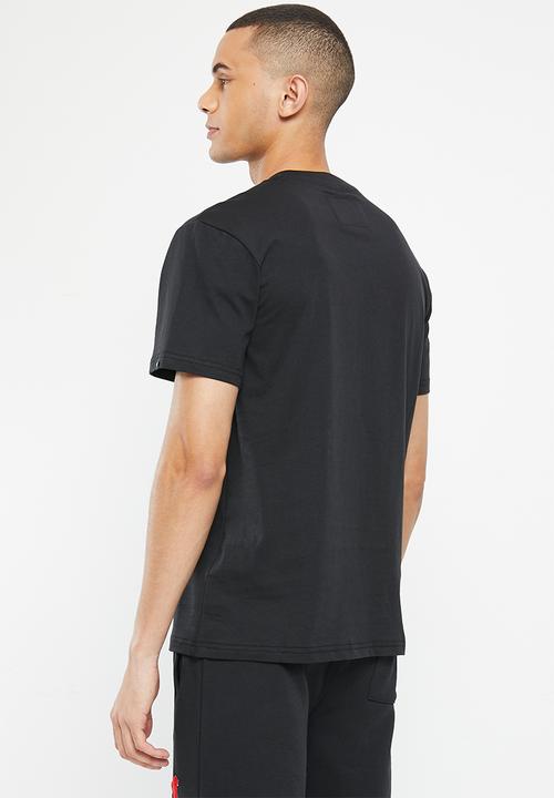 Aca Joe - Mens aca joe tonal embroidery crew tee short sleeve - caviar