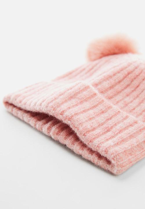 MANGO - Hat pompon - pastel pink