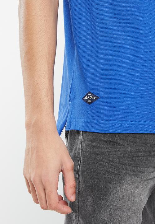 Aca Joe - Mens aca joe pique regular fit logo embroidery golfer - blue lolite