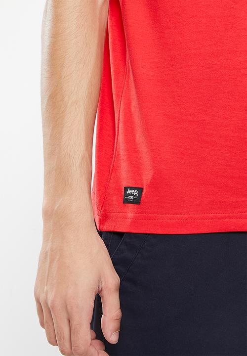 JEEP - Fashion logo tee - pop red-jeep