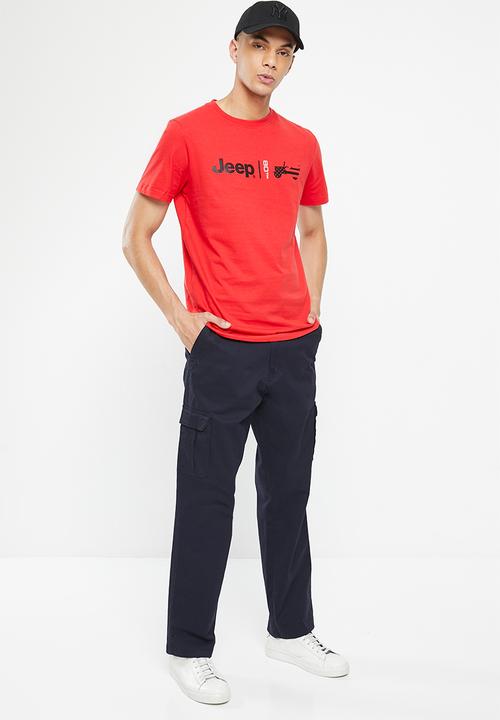 JEEP - Fashion logo tee - pop red-jeep