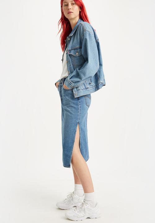 Levi’s® - Side slit skirt za artist divided - med indigo