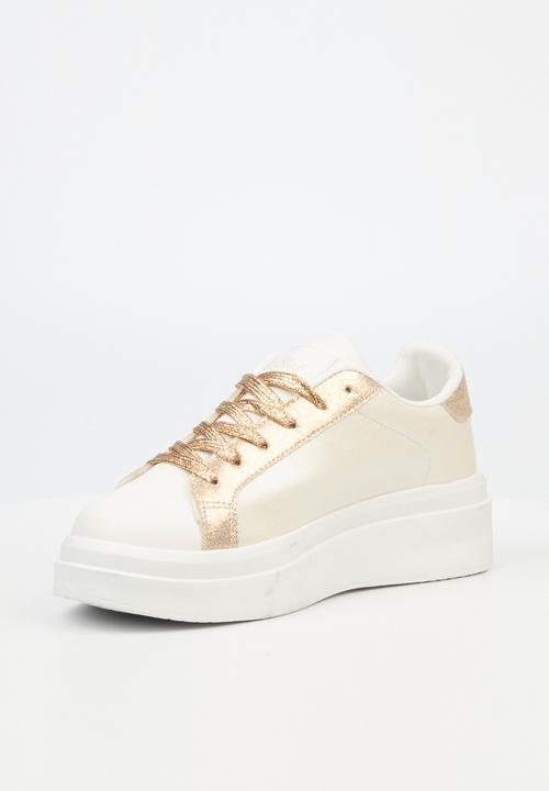 Miss Black - Zora2 platform sneaker - gold combo