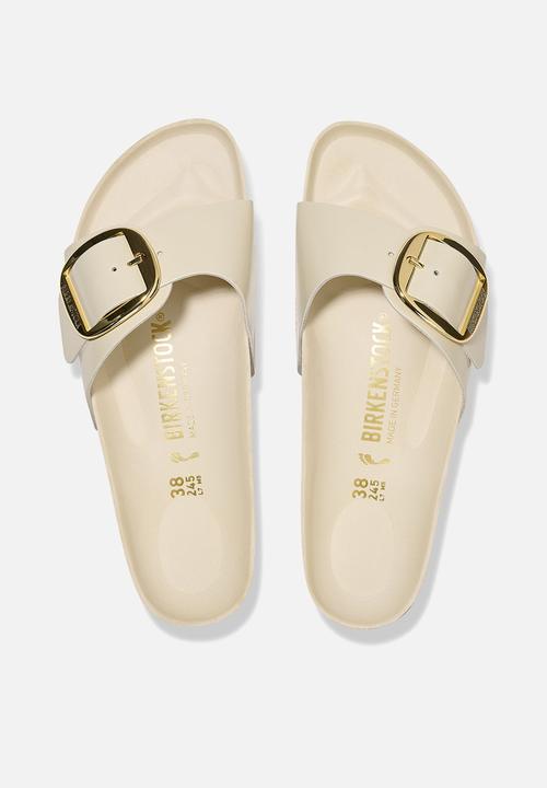 Birkenstock - Madrid high shine big buckle narrow - ecru