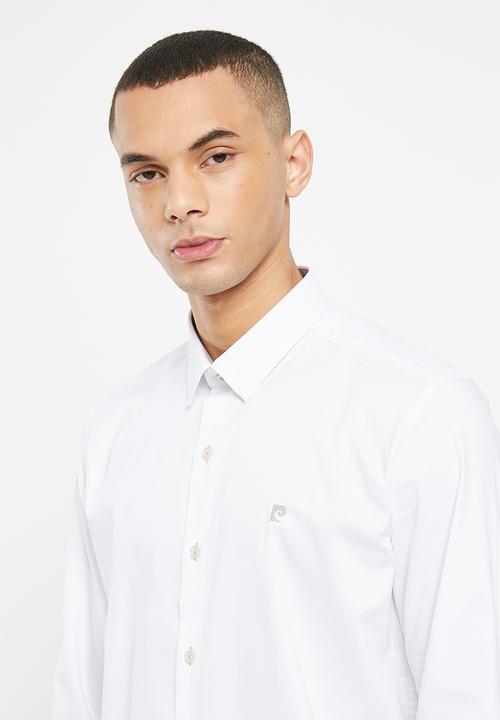 Pierre Cardin - Plain stretch formal shirt - white 