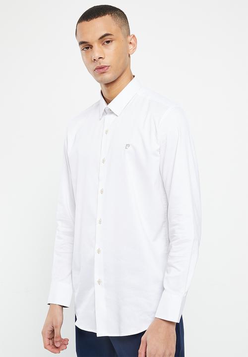 Pierre Cardin - Plain stretch formal shirt - white 