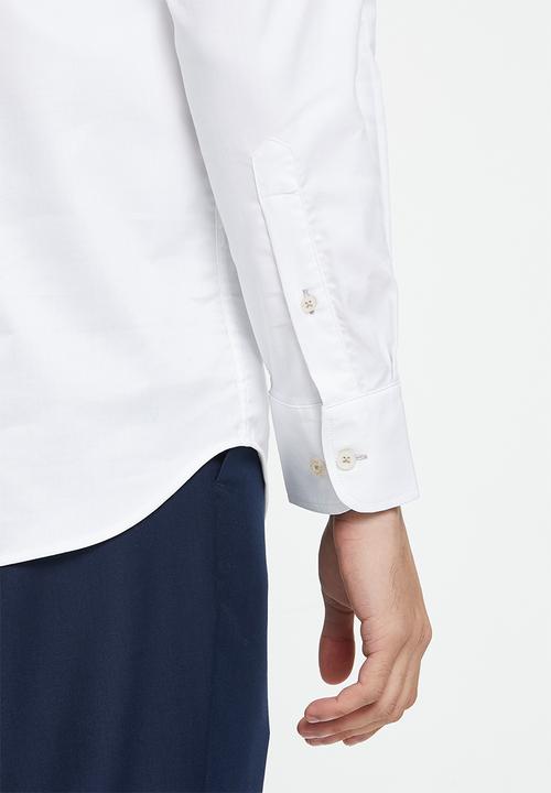 Pierre Cardin - Plain stretch formal shirt - white 