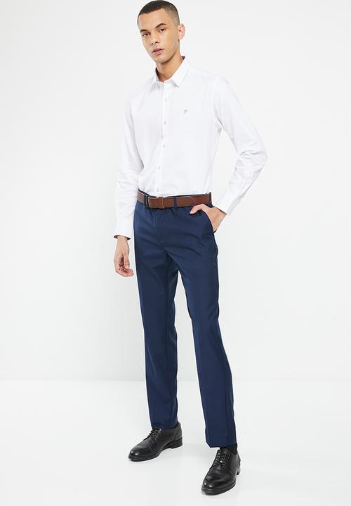 Pierre Cardin - Plain stretch formal shirt - white 