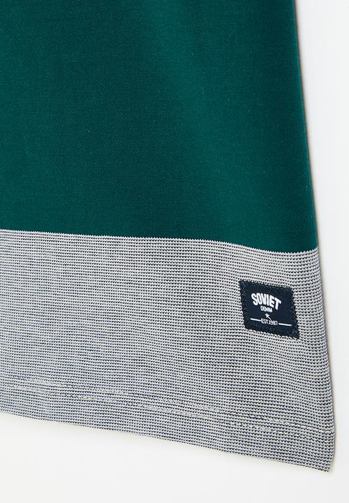SOVIET - Boys y/dye stripe golfer - multi
