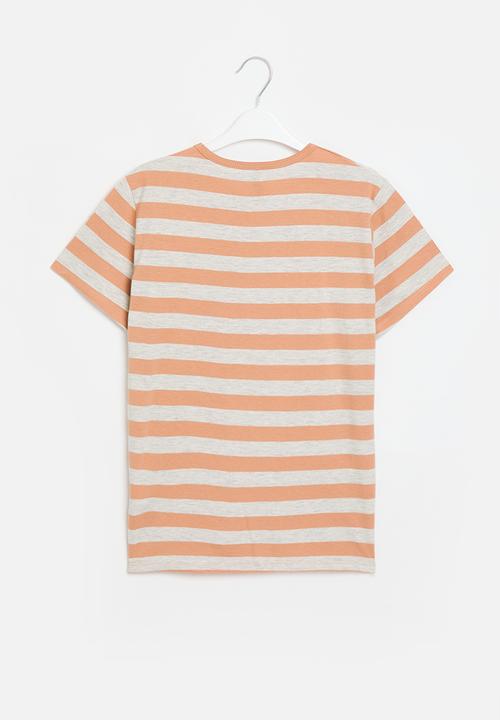 HAILYS - T-shirt - white marl/lrust