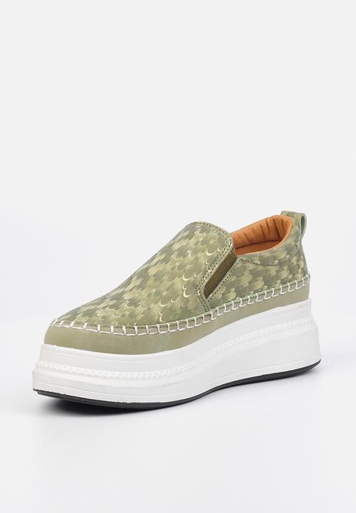 Butterfly Feet - Senhora11 platform sneaker - olive