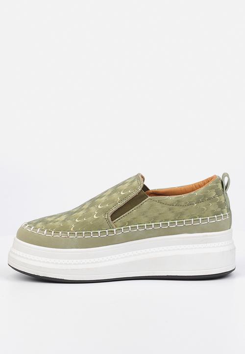 Butterfly Feet - Senhora11 platform sneaker - olive