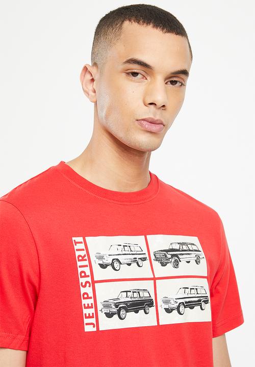 JEEP - Ffash graphic tee - pop red-jeep