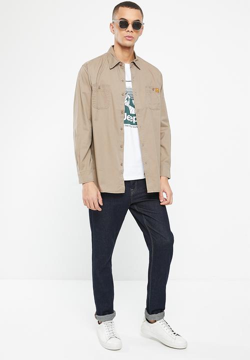 JEEP - Long sleeve workshirt - brown