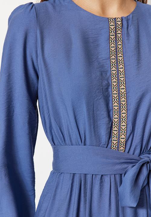 Trendyol - Modest long sleeve wide leg jumpsuit - dark blue